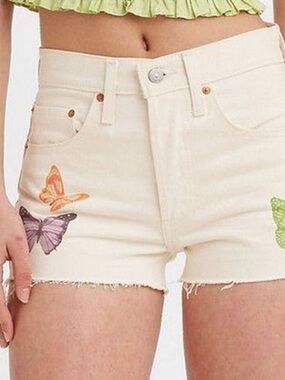 Levi's 501 Original "Give Me Butterflies" High Rise Jean Shorts